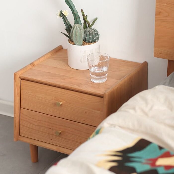 MJWDP Large Storage Space Storage Bedroom Bedside Small Corner Cabinet Solid Wood Bedside Table