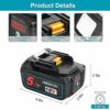 Powarobor 2 Pack 18V 5.5Ah BL1850B Compatible with Makita 5500mAh With LED Indicator Lithium Ion Replacement Cordless Battery BL1830 BL1830B BL18