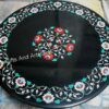 Elegant Look Dining Table Top for Home Furniture Decor Round Shape Black Marble Office Meeting Table from Indian Heritage Art and Crafts 42 x 42