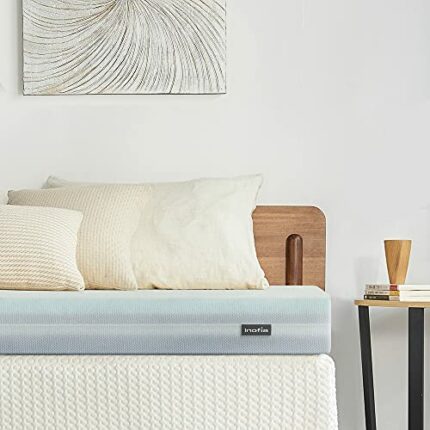 Inofia Sleep Double Mattress Topper,Gel Memory Foam Mattress Topper,Indulgent Comfort with Extra Pressure Relief,SAYMOR Collection,Soften Any Sle