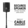 Sanus WSSA2-B2 Height Adjustable Wireless Speaker Stand in Pair for SONOS ONE PLAY: 1 and PLAY: 3 - Black
