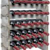 Sorbus® Wood Wine Stackable Rack 6 Tier — Rustic Style Wine Racks for Bottles — Perfect for Bar, Wine Cellar, Basement, Cabinet, Pantry, etc. (6-