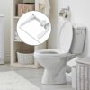Toilet Flush Handle Replacement, Cistern Lever with A Pull Chain Metal Toilet Cistern Parts Chrome Plated Lever Arm for WC Tank Heavy Duty Side H