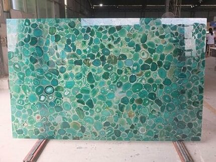 42 x 72 Inches Epoxy Art with Green Agate Stone Dining Table Top Rectangle Shape Marble Kitchen Table from Indian Heritage Art and Crafts