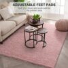 Lantaly Wood Grain Look Round Nesting Coffee Tables Side Tables Accent End Tables Sofa Tables Nightstands Furniture Set of 3 for Home Office Livi