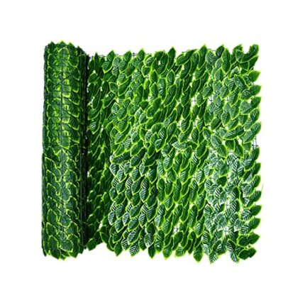 GoldCister Artificial Leaf Screening, Expanding Trellis Fence Roll With Ivy Leaves, UV Fade Protected Privacy Hedging Wall Landscaping Garden Fen