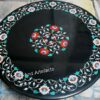Elegant Look Dining Table Top for Home Furniture Decor Round Shape Black Marble Office Meeting Table from Indian Heritage Art and Crafts 42 x 42