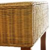 vidaXL 6x Dining Chairs Decorative Comfortable Attractive Solid Durable Kitchen Dinner Room Office Seating Seat Furniture Brown Natural Rattan