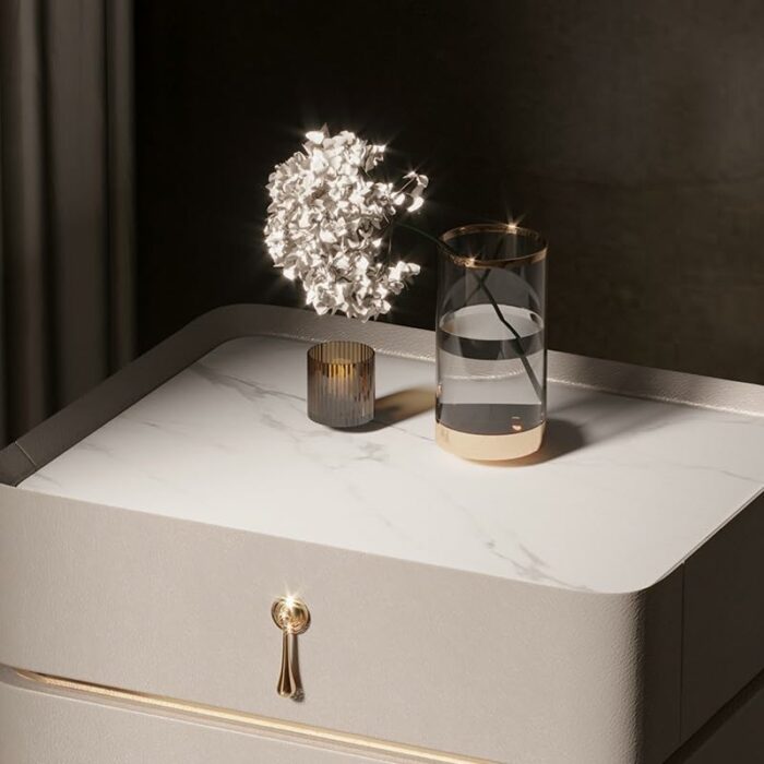 JJZXD Nightstand Italian Bedroom Storage Cabinet Small Unit Nightstand