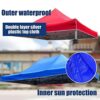 3x3m Gazebo Replacement Canopy Top Cover UV30+ Double Tiered BBQ Tent Cover for Patio Outdoor Yard Home Picnic Camping Party (Only Cover) Blue