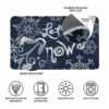 ALAGEO Christmas Decorative Doormat-Let It Snow Door Mats Blue Winter Snowflake Welcome Floor Mat Seasonal Winter Christmas Holiday Door Mat Entr