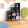 HOMIDEC Cube Bookcase, 9 Cube Storage Unit Bookshelf Storage Cube Organiser Multi-Use DIY Storage Cube Shelf for Books, Toys, Clothes, Tools