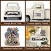 Huray Rayho Coffee Decor for Coffee Bar Metal Truck with Coffee Beans Burlap Sack Vintage Pickup Farmhouse Coffee Station Tabletop Tiered Tray De