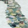 Gifts And Artefacts 36 x 36 Inches Elegant Look Dining Table Top for Home Furniture Decor Multicolor Agate Stone Square Shape Hallway Table with