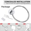 Towel Holder, Stainless Steel Bathroom Towel Ring, Wall Mounted Hanging Towel Hanger, Towel Rails for Bathroom & Kitchen Storage (Classic)