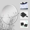 STARLEAD Round Bathroom Mirror with LED lights, 600mm Wall Mounted Mirror, LED Bathroom Mirror Bluetooth Mirror, Demister pad/Dimmable/Color Chan