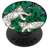 RICHMOND & FINCH PopSocket PopGrip, Universal Expanding Mobile Phone Stand and Grip for Phones and Tablets, Includes Swappable Top, Green Leopard