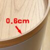 SDFGH Bedroom Small Simple Bedside Table Round Bedside Table, Side Table Double Drawer Bedside Table