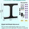 YJINGRUI Levitating Shoe Display with 16 Colorful LED and 360° Automatic Rotation Levitating Sneaker Display (Black,Double)
