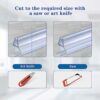 Shower Door Seal Strip 2 x 80 cm for 4mm/5mm/6mm Glass Thickness Shower Screen Seal Strip Covers up to 12mm Gap Replacement Shower Door Bottom Se
