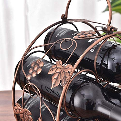 CZDYUF Creative Wine Rack, Multi-bottle Wine Rack, Stylish Wine Rack, Iron Ornaments, Bronze