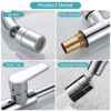 kisimixer Kitchen Sink Basin Mixer Tap, Kitchen Mixer Tap 360 Swivel Spout with Faucet Aerator, Single Lever Kitchen Taps with 2 Function Bubbler