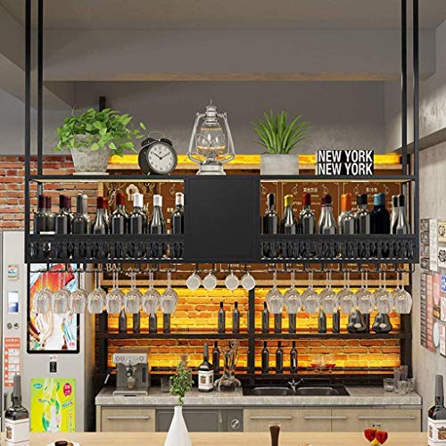 OUSIKA Wine Racks,Wall-Mounted Wine Rack Hanging Wine Glass Rack Ceiling Decoration Shelf for Bars,Restaurants,Kitchens Bar Floating Shelf Ceilin