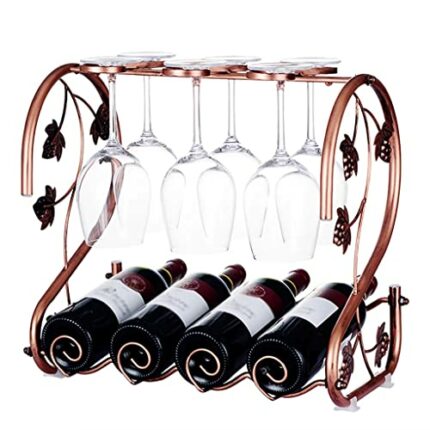 LUKEO Multifunctional Wine Rack Iron Wine Glass Rack Kitchen Table Storage Rack Goblet Glass Wine Glass Bar Tool