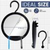 Round Hanging Fogless Shower Mirror for Shaving with Real Glass Surface and Adjustable Swivel Hook - Simply Fill Back Chamber/Reservoir with Hot