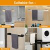 TocTen Bath Towel Rack - Square Base Thicken SUS304 Stainless Steel Towel Bar for Bathroom, Bathroom Bar Accessories Towel Rod Heavy Duty Wall Mo