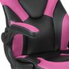 Flash Furniture X10 Gaming Racing Office Ergonomic Computer PC Adjustable Swivel Chair with Flip-up Arms, Pink/Black LeatherSoft