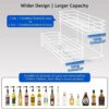 eipizx Coffee Syrup Organizer 2 Tier Syrup Bottle Holder Rack for Coffee Bar 10 Bottles White Wine Bottle Rack Coffee Syrup Stand Shelf for Syrup