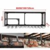 KEppd Wall Mounted Wine Bottle Hanging Glass Holder,Metal Grid High Capacity Wine Cabinet, Wall Wine Stemware Goblet Racks, Bar Counter Wine Stor