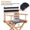Wowlela Durable Replacement Seat Cover for Directors Chair Water Resistant & Easy Clean Fabric