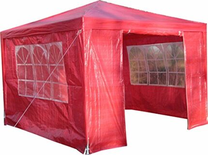 Airwave 3m x 3m Party Tent Marquee with Side Panels, A Unique Windbar, Church Style Windows, Ideal for Small Outdoor Spaces, Perfect for Short Te