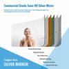 STARLEAD Round Bathroom Mirror with LED lights, 600mm Wall Mounted Mirror, LED Bathroom Mirror Bluetooth Mirror, Demister pad/Dimmable/Color Chan