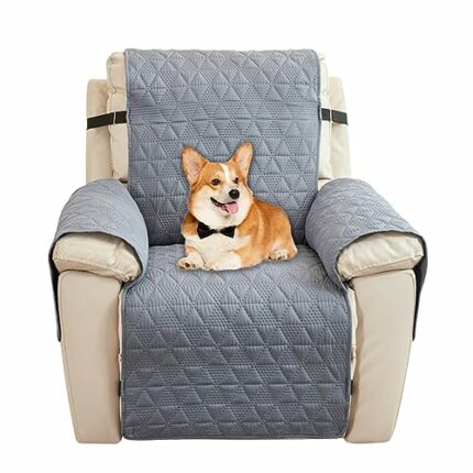 NiCoLa Sofa Cover 1 Seater Recliner Sofa Covers, Waterpoof Recliner Chair Protector with Adjustable Elastic Straps for Sofa, Recliner Chair, Armc