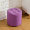 FGHOEV Fashionable Sofa Stool, Creative Small Wooden Stool for Household Use, Adult Fabric Dressing Stool, Purple
