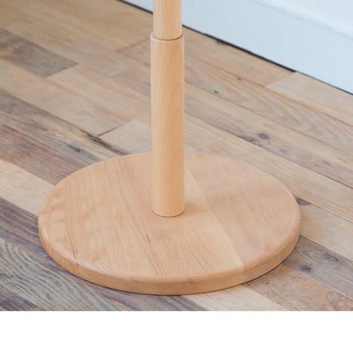 N/A Wooden Coat Hanger Design Floor-to-ceiling Coat Rack Single Pole Standing Bedroom Furniture Floor-to-ceiling Coat Hanger (Color : Argento, Si