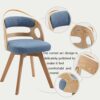 DINGZZ Dining Chairs Living Room Chair Mid Century Accent Chairs Leather Solid Wood Legs Leisure Chairs for Kitchen Home Furniture (Color : D)
