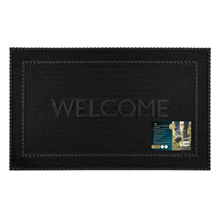 JVL Alvaro Welcome Scraper Rubber Pin Doormat, 45x75cm