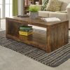 GFW Coffee Table with Storage Shelf for Display, Use for Living Room, Entertainment, Media Accessories & Books, Mango Wood, Engineered, Gold, W10