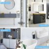 TQKAG Brushed Gold Towel Ring Bathroom Hand Towel Holder Stainless Steel Square Towel Bar Hangers Wall Mounted