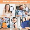 Handheld Mirror 2 Piece Travel Handheld Mirror Mirror Multi-Purpose Hand Mirror Makeup Mirror with Handheld Magnifying Makeup Mirror with 3X Doub