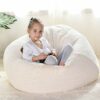 YFYTYG-PX Bean Bag Cover, XL Large Bean Bag Chair Cover Indoor Lazy Manmade Rabbit Fur Sofa Cover for Adult Kids (Fillings Not Included),White,XL
