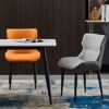 Kitchen Dining Room Furniture Chairs Modern Kitchen Dining Chairs Set Of 2，Water Proof PU Leather Side Chair with Carbon Stee Legs Kitchen Living