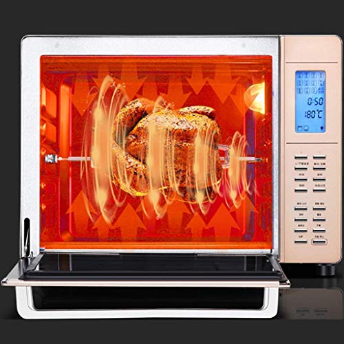 KKYKP Rotisserie Convection Toaster Oven, Stainless Steel -Dimensional Hot Air Circulation with Furnace Lamp