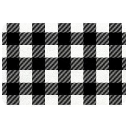 VBFOFBV Door Mat, Outdoor Indoor Doormat, Durable Floor Mat Non Slip Rug, Front Doormat for Entryway, Patio, Lattice Buffalo Plaid Grid Check Cla