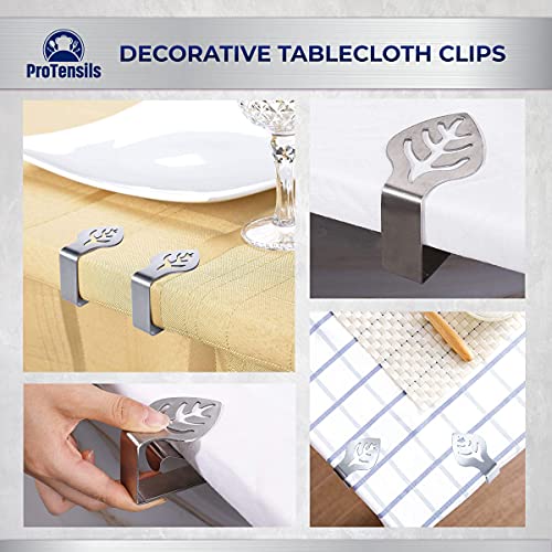 ProTensils 6Pcs Decorative Flower Tablecloth Clips for Picnics, Outdoor Tablecloth Clip, Flower Table Clip, Picnic Clips
