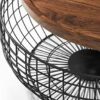 Julian Bowen Smithson Storage Coffee Table, Walnut/Black,Height: 36, Width: 80, Depth: 80cm